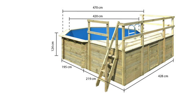 Massivholzpool Modell 2