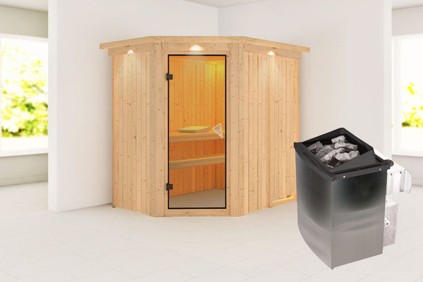 Sauna Carin Systemsauna, Eckeinstieg