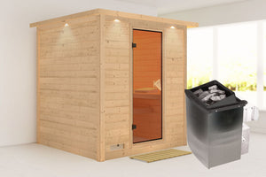 Sauna Mojave Massivholzsauna, Fronteinstieg