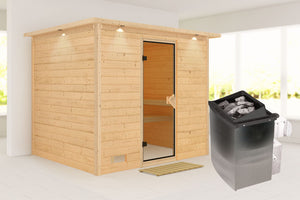 Sauna Sonara Massivholzsauna, Fronteinstieg