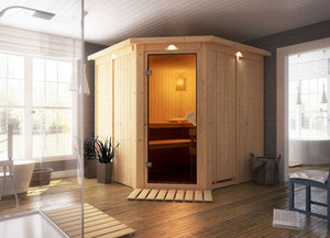 Sauna Jarin Systemsauna, Eckeinstieg