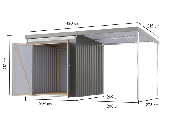 Gartenhaus Iridium 2 SET Metallhaus