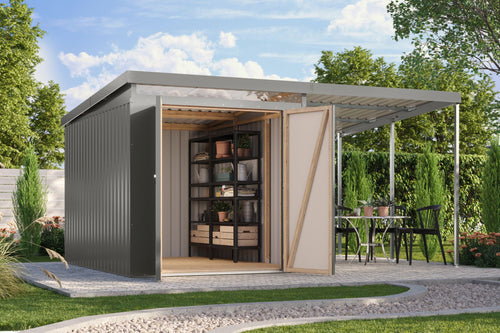 Gartenhaus Iridium 2,5 SET Metallhaus