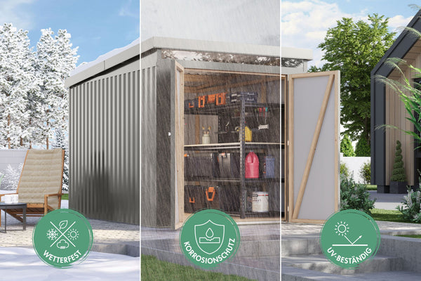 Gartenhaus Iridium 2,5 SET Metallhaus