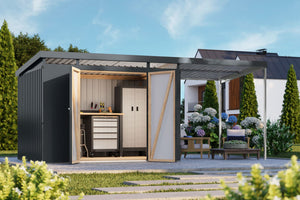 Gartenhaus Iridium 3 SET Metallhaus