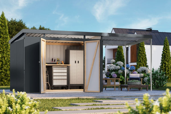 Gartenhaus Iridium 3 SET Metallhaus