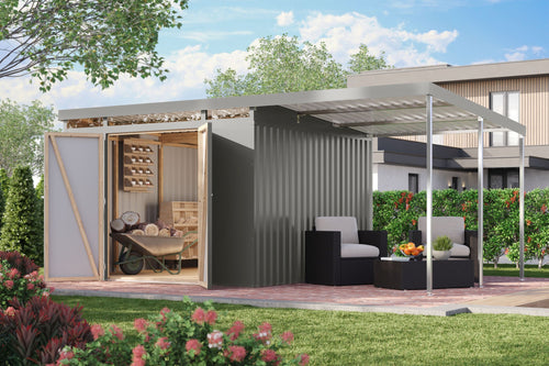 Gartenhaus Iridium 3,5 SET Metallhaus