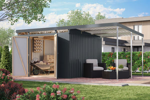 Gartenhaus Iridium 3,5 SET Metallhaus