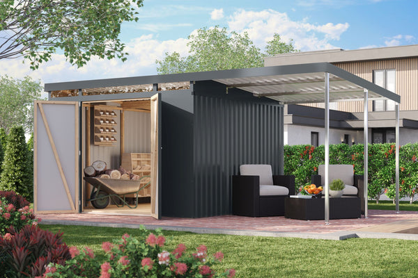 Gartenhaus Iridium 3,5 SET Metallhaus