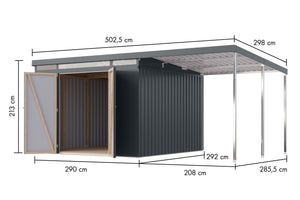 Gartenhaus Iridium 3,5 SET Metallhaus
