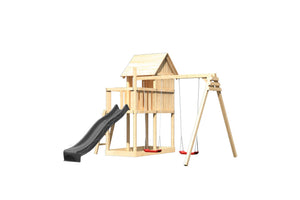 Kinderspielhaus Frieda SET Kinderspielgerät, naturbelassen, mit