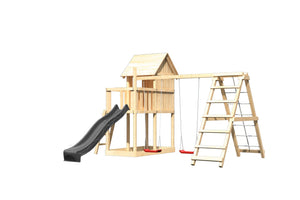 Kinderspielhaus Frieda SET Kinderspielgerät, naturbelassen, mit