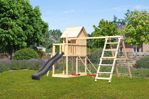 Kinderspielhaus Frieda SET Kinderspielgerät, naturbelassen, mit