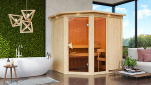 Sauna Fiona 2 Systemsauna, Eckeinstieg
