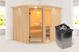 Sauna Fiona 3 Systemsauna, Eckeinstieg