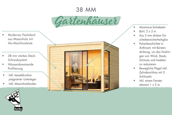 Gartenhaus Dice 1 Gartenhaus, naturbelassen, ohne Zubehör