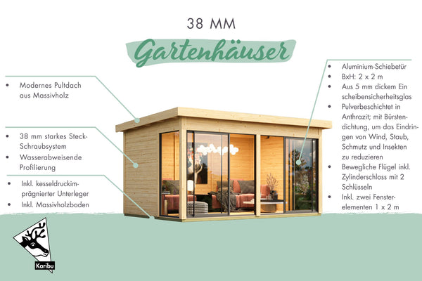 Gartenhaus Dice 5 Gartenhaus, naturbelassen, ohne Zubehör