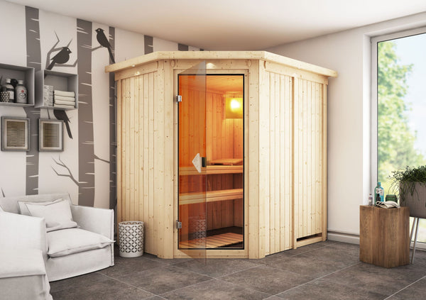 Sauna Saja Systemsauna, Eckeinstieg