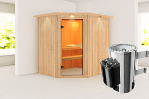Sauna Lilja Systemsauna, Eckeinstieg