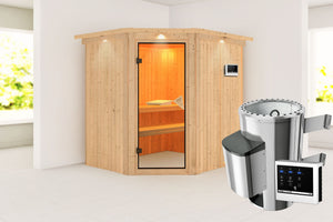 Sauna Lilja Systemsauna, Eckeinstieg