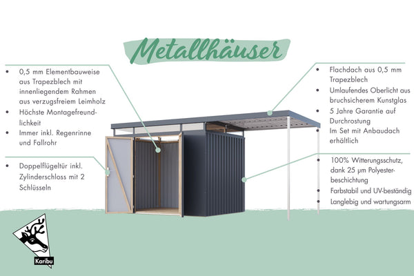 Gartenhaus Aurum 2 Metallhaus