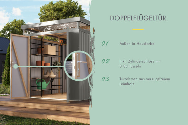 Gartenhaus Aurum 2,5 Metallhaus