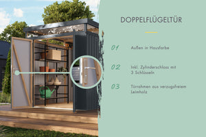 Gartenhaus Aurum 2 SET Metallhaus