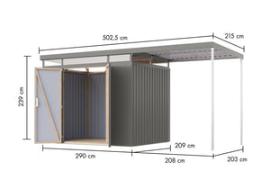 Gartenhaus Aurum 3 SET Metallhaus