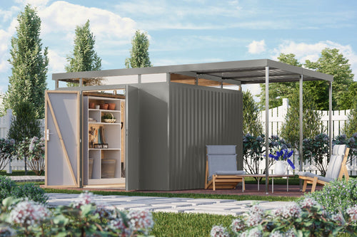Gartenhaus Aurum 3,5 SET Metallhaus