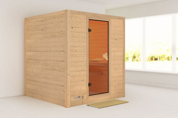 Sauna Mojave Massivholzsauna, Fronteinstieg
