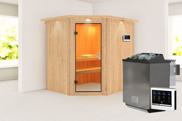 Sauna Siirin Systemsauna, Eckeinstieg