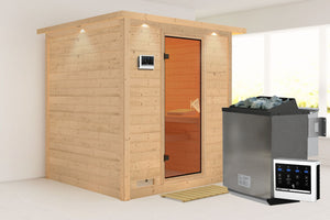 Sauna Mojave Massivholzsauna, Fronteinstieg