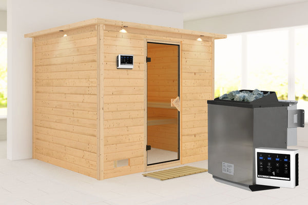 Sauna Sonara Massivholzsauna, Fronteinstieg