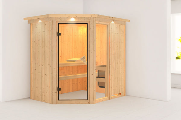 Sauna Fiona 1 Systemsauna, Eckeinstieg