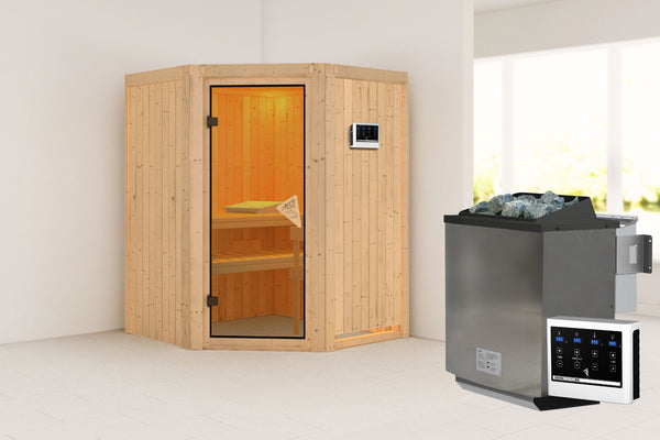 Sauna Larin Systemsauna, Eckeinstieg