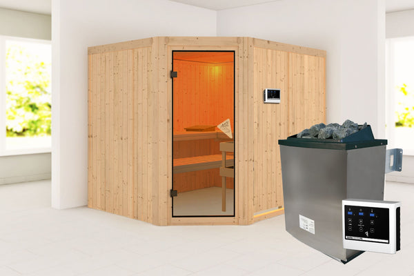 Sauna Malin Systemsauna, Eckeinstieg
