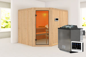 Sauna Malin Systemsauna, Eckeinstieg