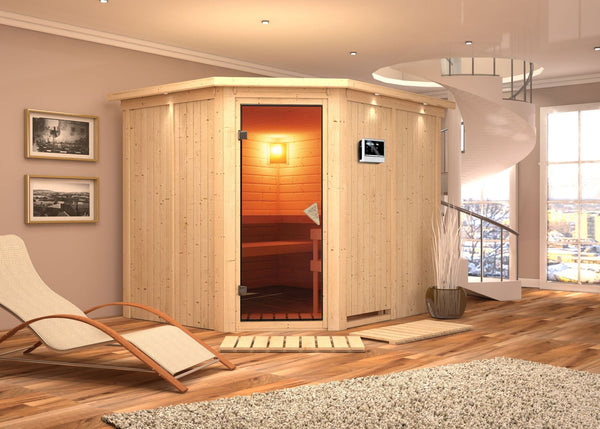 Sauna Malin Systemsauna, Eckeinstieg