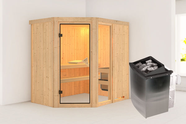 Sauna Fiona 1 Systemsauna, Eckeinstieg