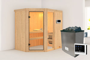 Sauna Fiona 1 Systemsauna, Eckeinstieg
