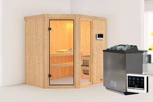 Sauna Fiona 1 Systemsauna, Eckeinstieg