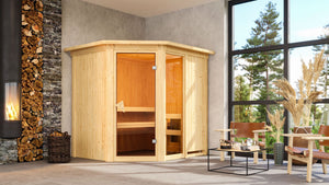 Sauna Fiona 2 Systemsauna, Eckeinstieg