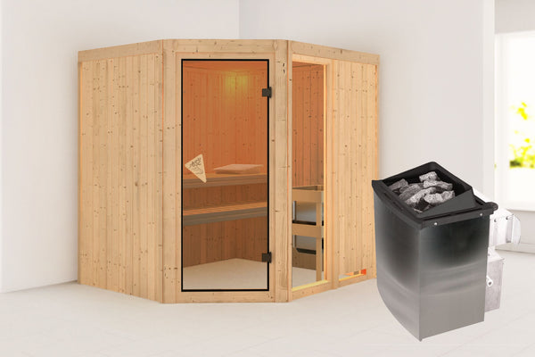 Sauna Fiona 2 Systemsauna, Eckeinstieg