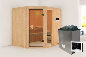 Sauna Fiona 2 Systemsauna, Eckeinstieg