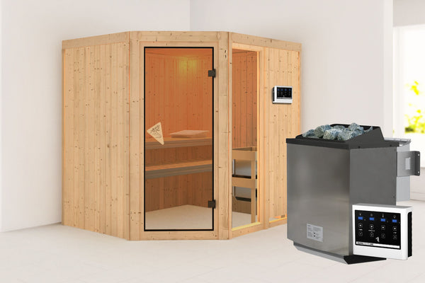 Sauna Fiona 2 Systemsauna, Eckeinstieg