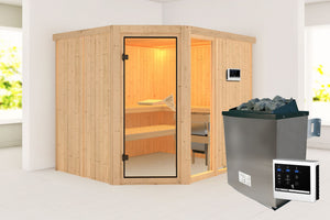 Sauna Fiona 3 Systemsauna, Eckeinstieg