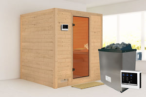 Sauna Mojave Massivholzsauna, Fronteinstieg