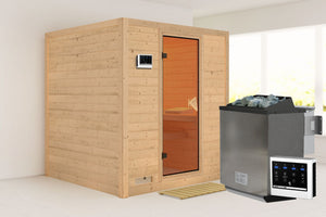 Sauna Mojave Massivholzsauna, Fronteinstieg