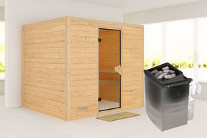 Sauna Sonara Massivholzsauna, Fronteinstieg