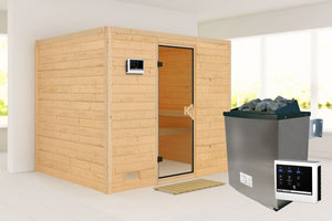 Sauna Sonara Massivholzsauna, Fronteinstieg